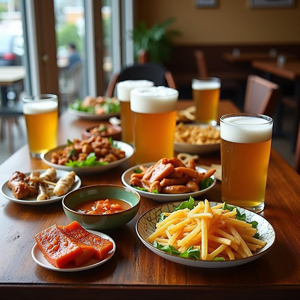 Menu va cac mon an hap dan tai Hung Hoa Beer Quan 10